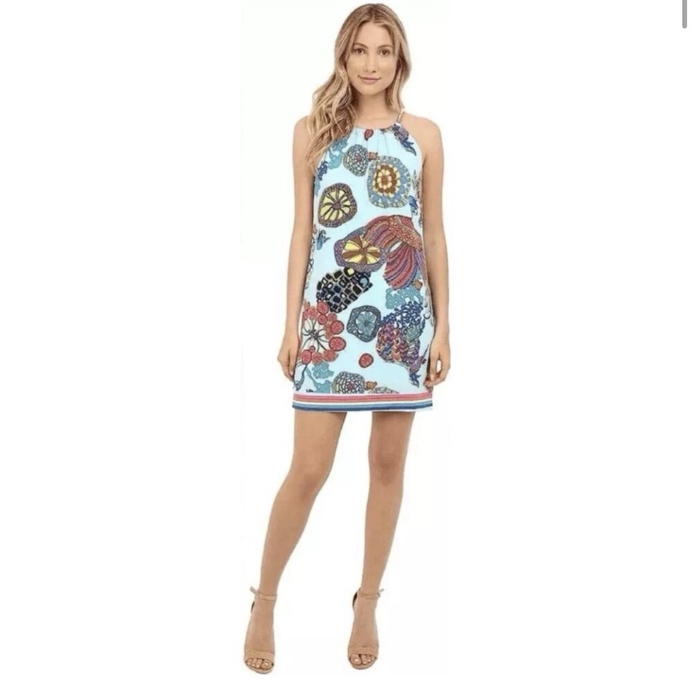 Trina Turk x Disney Pixar Finding Dory Rancho Blue Halter Mini Dress